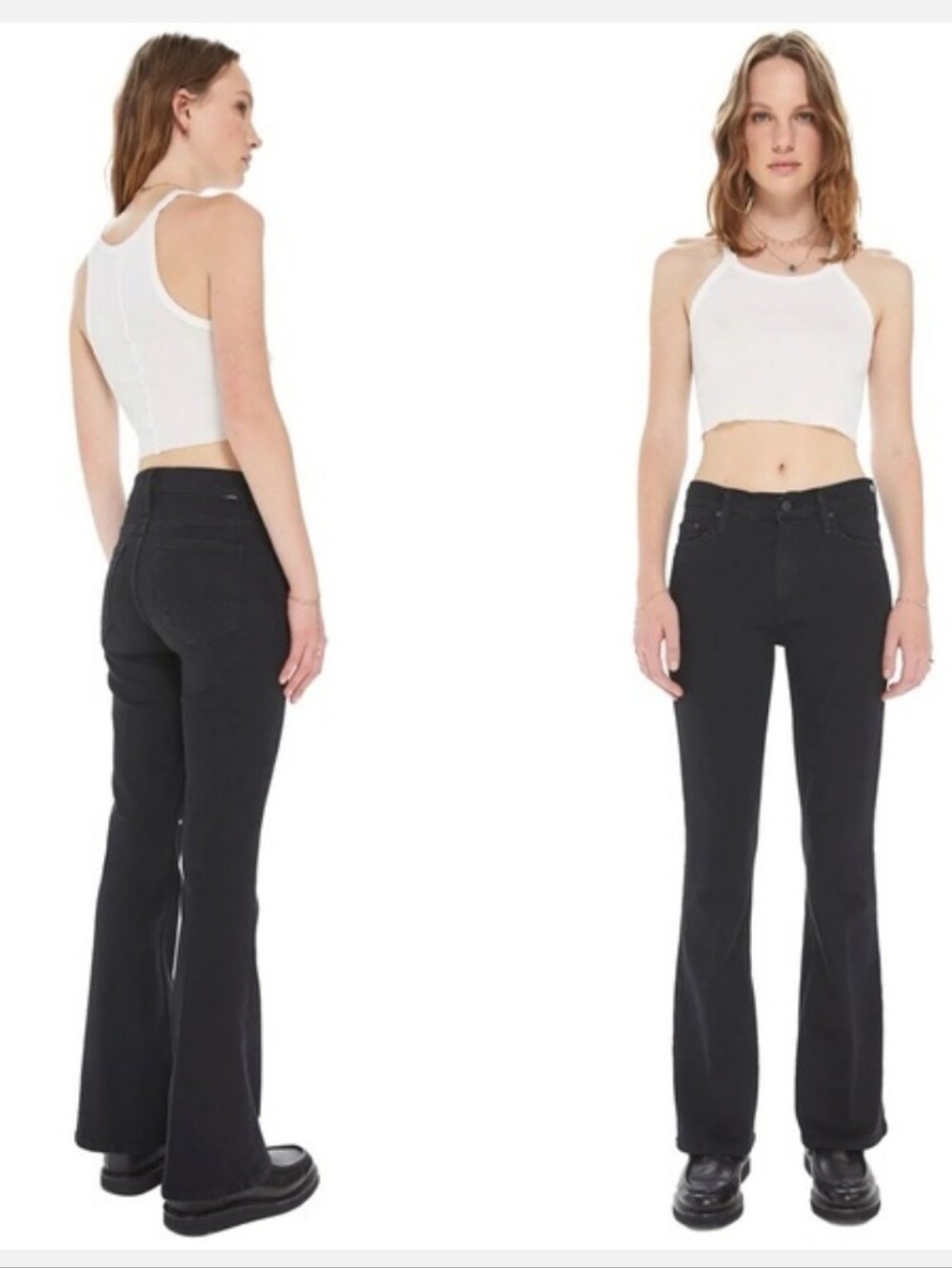MOTHER The Weekender Flare Jeans In Not Guilty Size 26